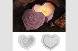 Molde silicona alhajero corazon tapa ROSA